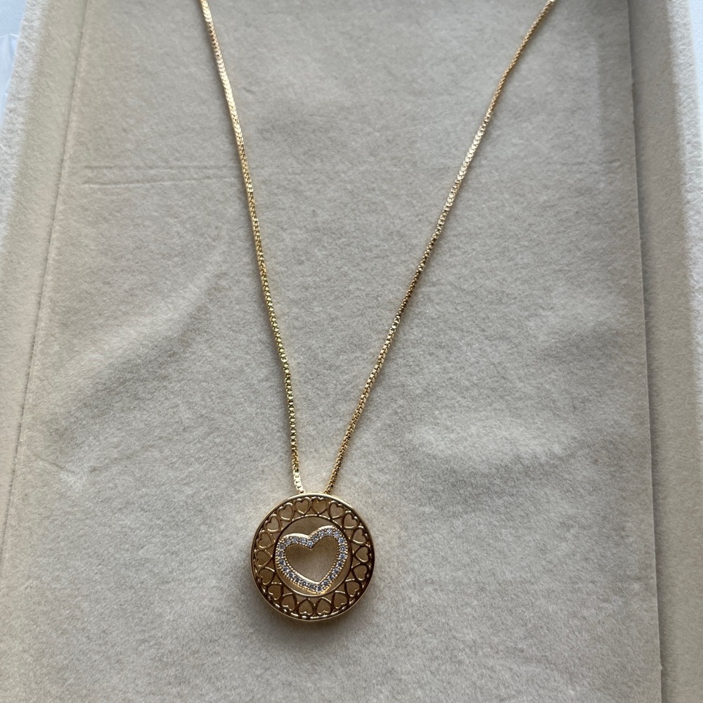 Gold plated Heart Pendant Necklace